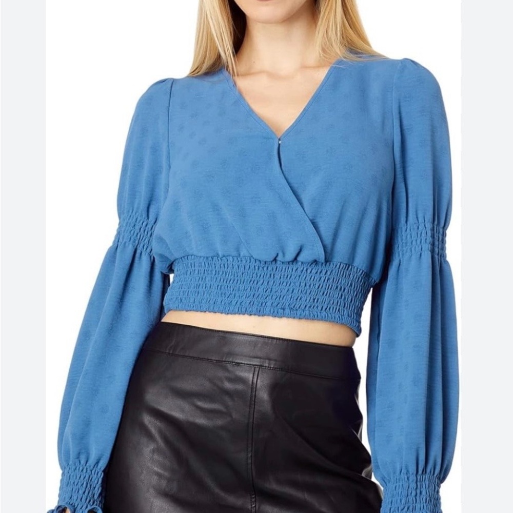 BCBGeneration Smocked Crop Top